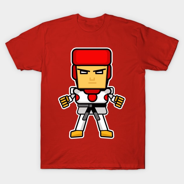 Red Corner Taekwondo Figther T-Shirt by erwinwira